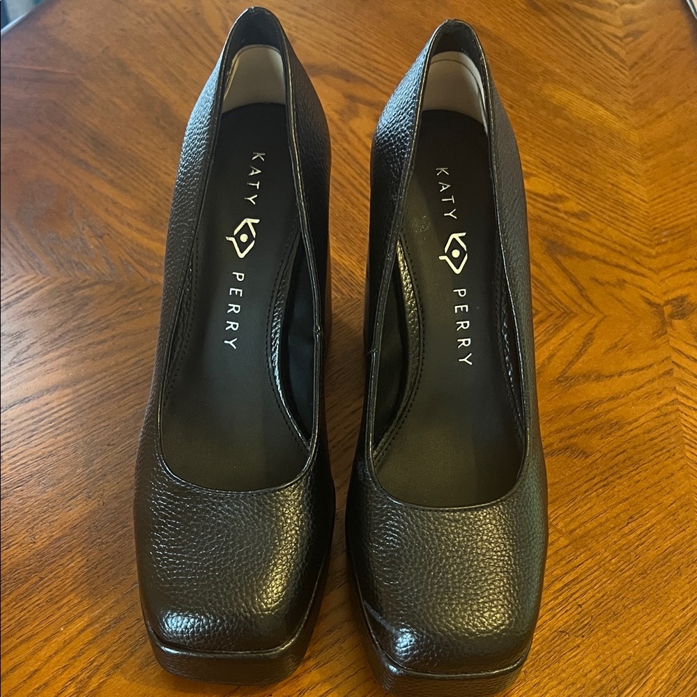 Katy Perry Collections Black Textured Heels